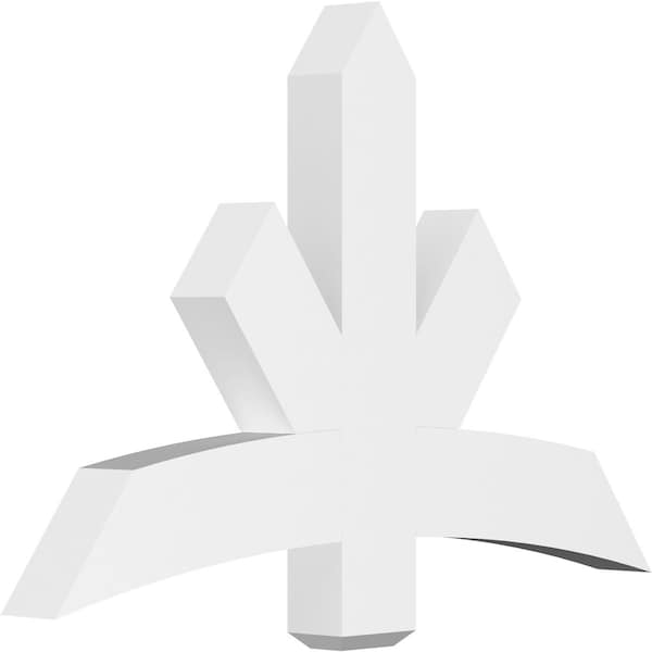 Ekena Millwork Alberta Architectural Grade PVC Gable Bracket, 48"W x 32"H x 4"D x 6"F, 16/12 Pitch GBP048X32X0406ALB00 - main